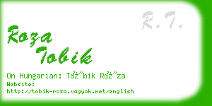roza tobik business card